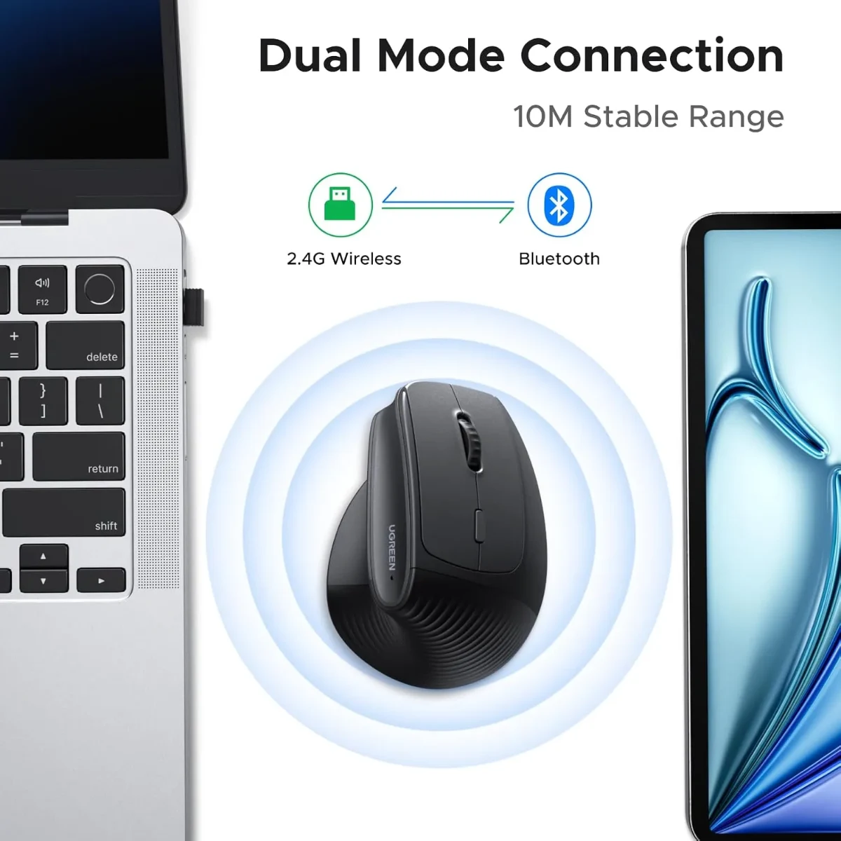 UGREEN 65042 Wireless Vertical Mouse