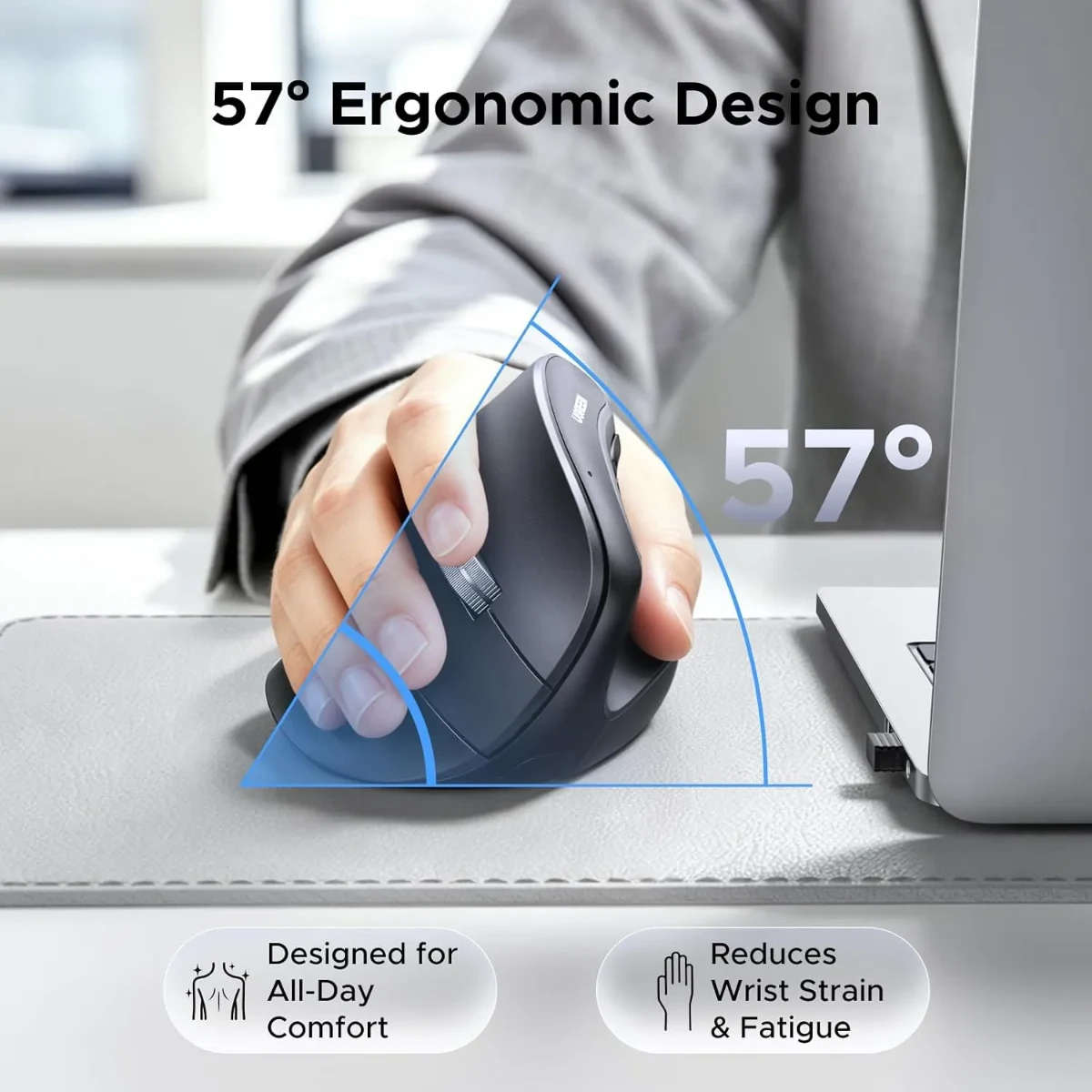 UGREEN 25444 Multi Mode Wireless Vertical Ergonomic Mouse