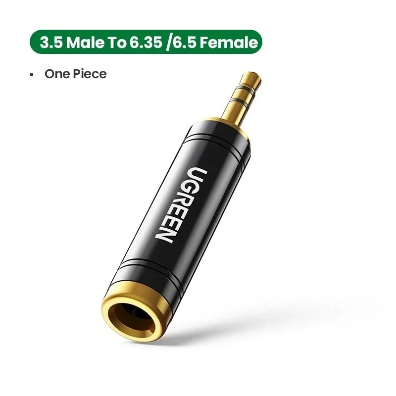 UGREEN 60711 AV168 3.5mm Male to 6.35mm Female Pure Copper Adapter