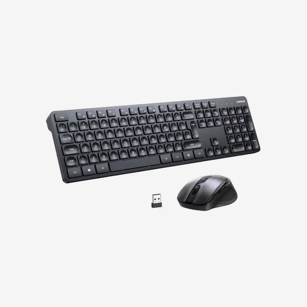 UGREEN 45248EG MK006 Wireless Keyboard Mouse Combo Arabic English Black
