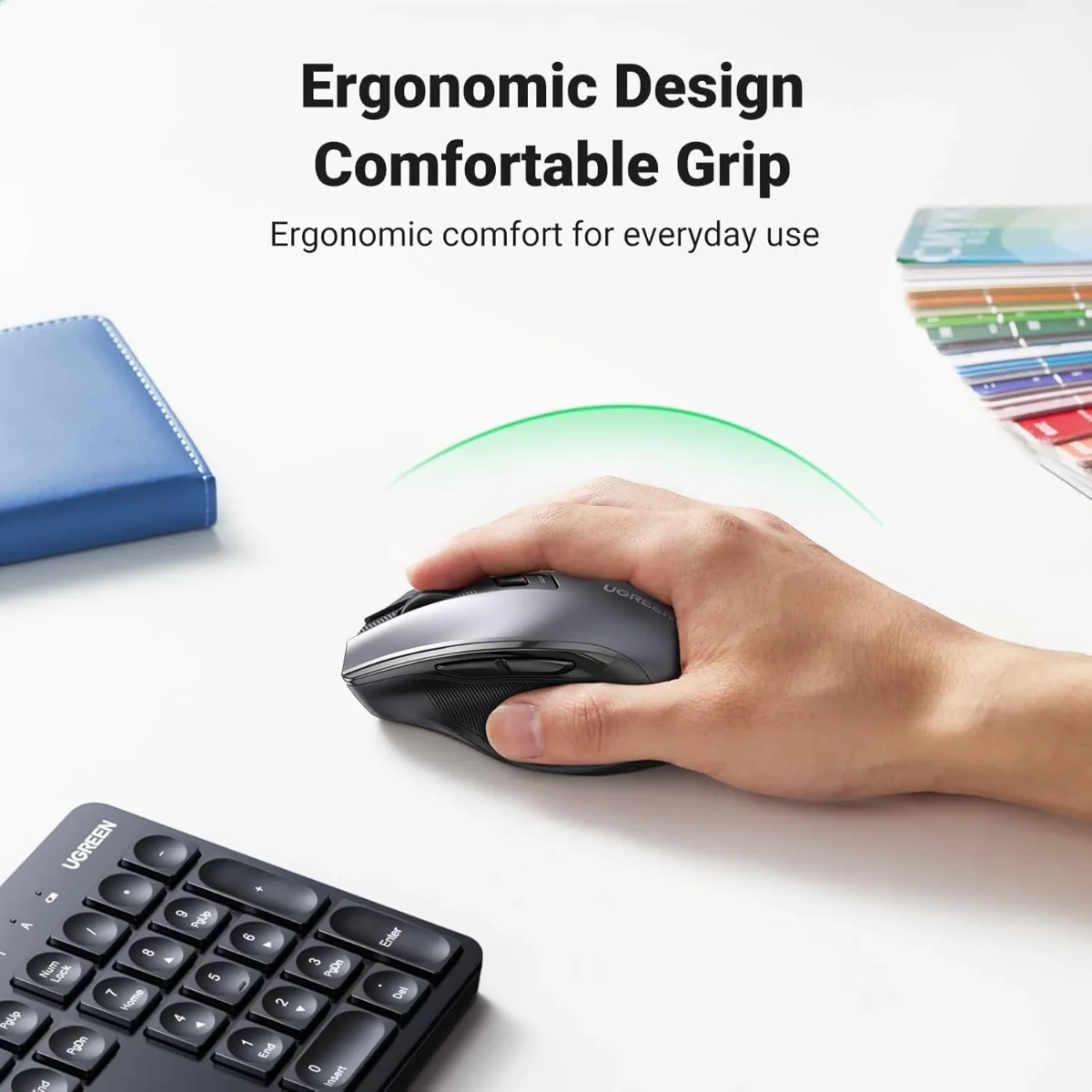 UGREEN 45248EG MK006 Wireless Keyboard Mouse Combo Arabic English Black