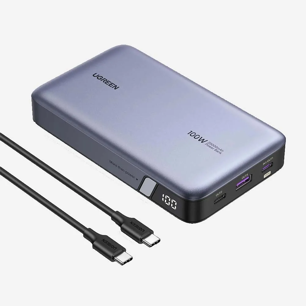 UGREEN 25188 PB720 20000mAh 100W Two Way Fast Charging Power Bank Gray