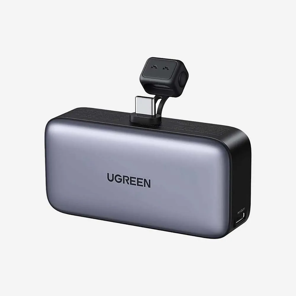 UGREEN 35338 PB503 5000mAh 20W Power Bank with Built in USB-C Connector Gray