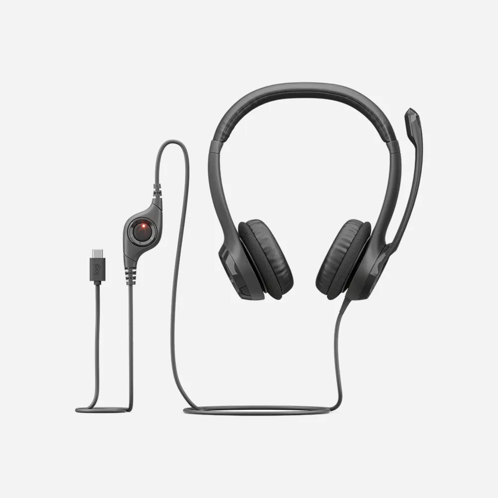 Logitech H390 USB-C Wired Headset Black 981-001576