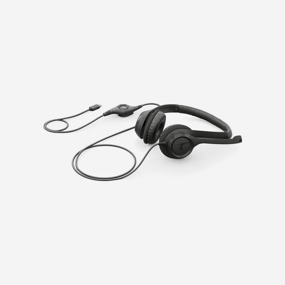Logitech H390 USB-C Wired Headset Black 981-001576