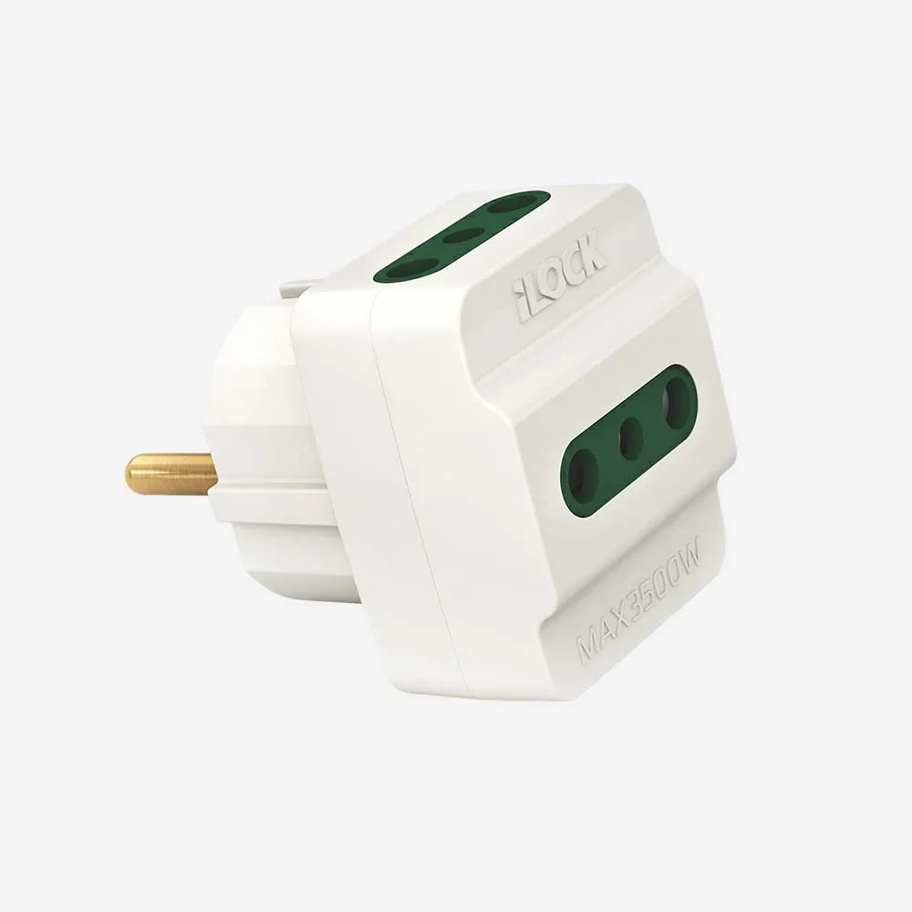 iLOCK 3 Outlet Wall Joint 3500W White