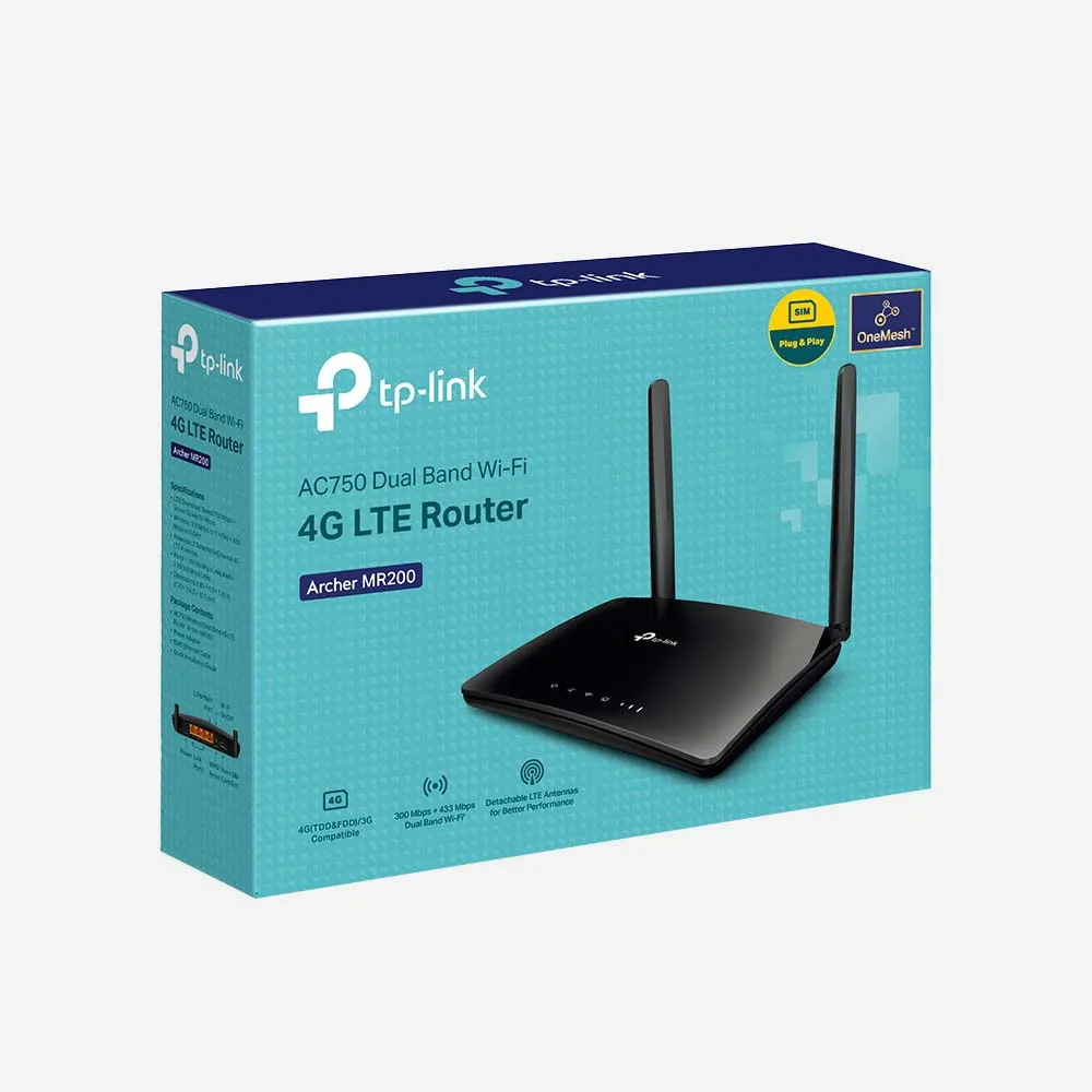 TP-Link Archer MR200 AC750 Wireless Dual Band 4G LTE Router