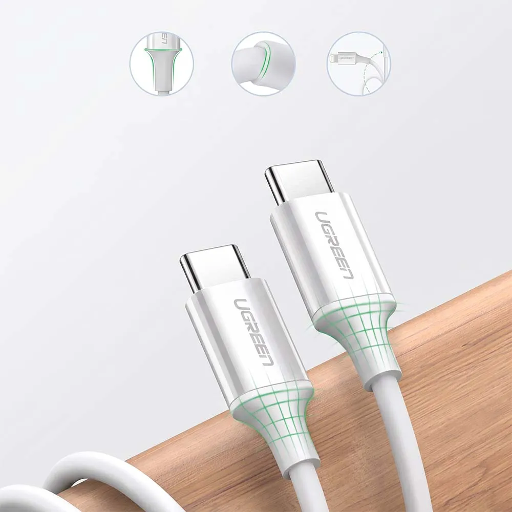 UGREEN 60520 US264 USB-C to USB-C 2.0 Cable 60W 2m White
