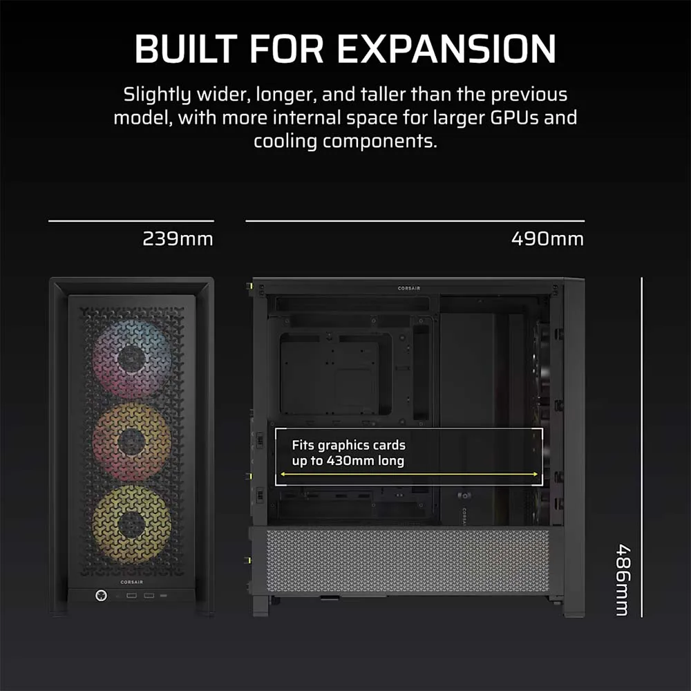 CORSAIR FRAME 4000D RS ARGB Modular Mid Tower PC Case