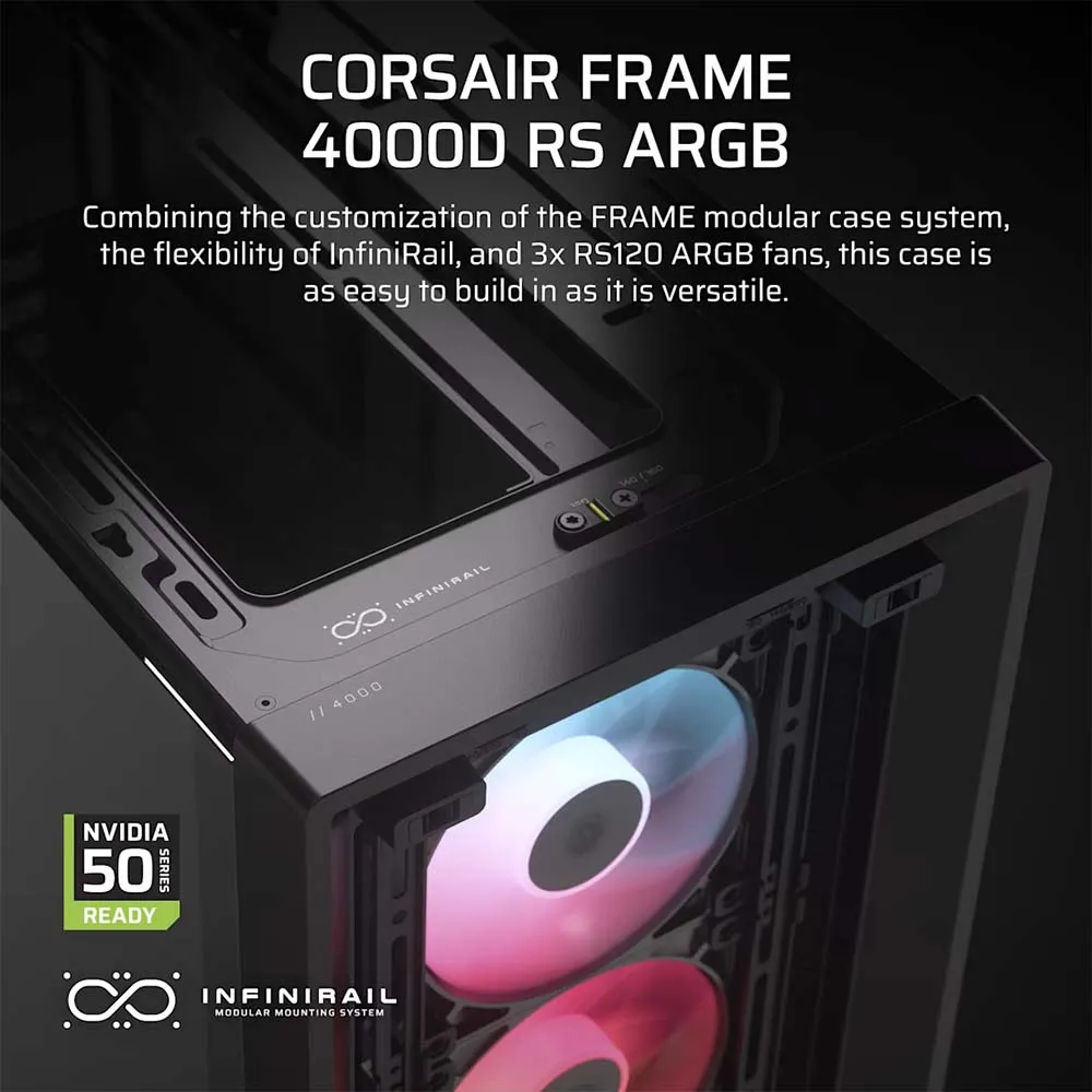 CORSAIR FRAME 4000D RS ARGB Modular Mid Tower PC Case