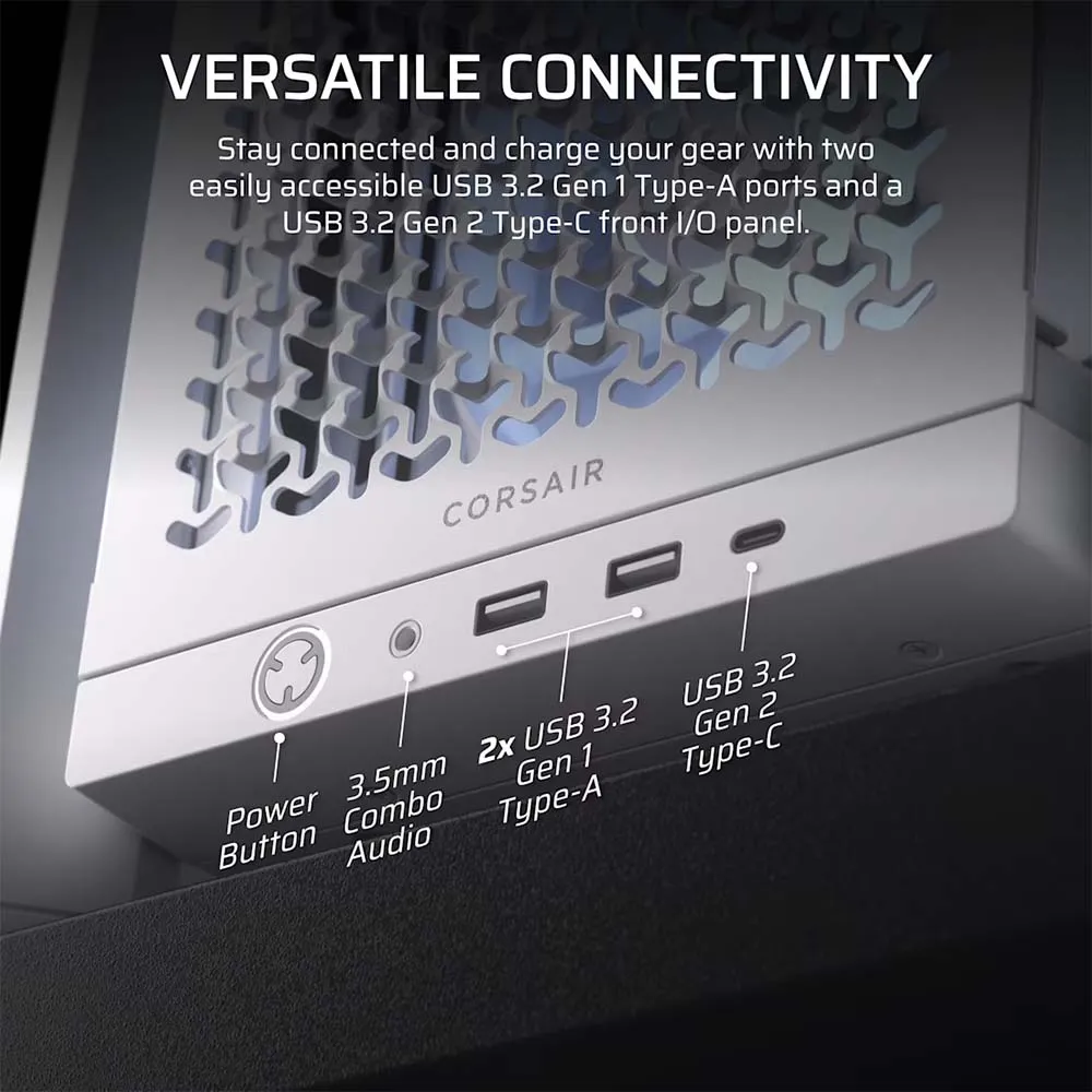 CORSAIR FRAME 4000D RS ARGB Modular Mid Tower PC Case White