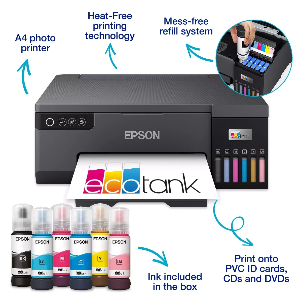 Epson EcoTank L8050 A4 Color Inkjet Photo Printer