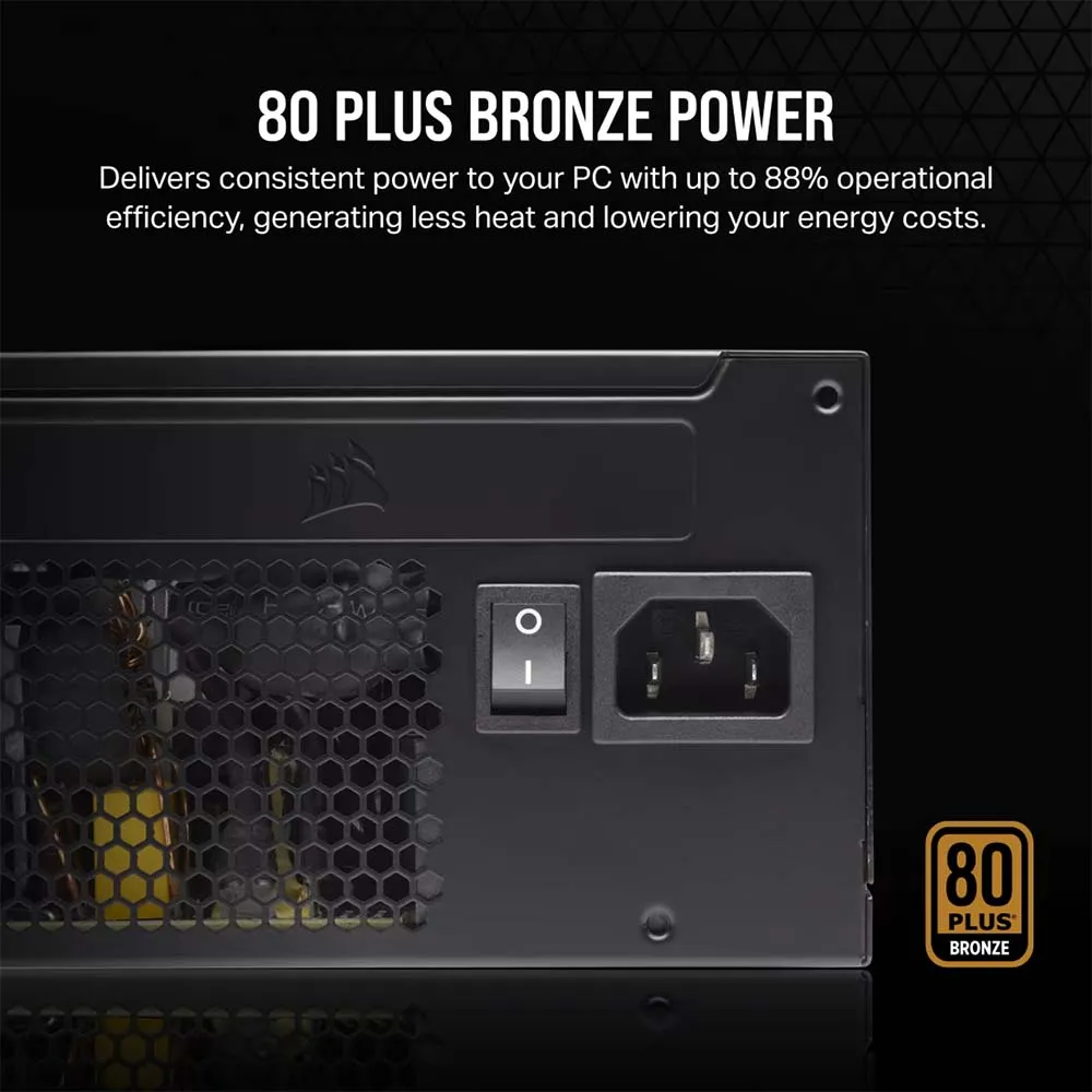 CORSAIR CX650 Power Supply 650W 80 Plus Bronze Non-Modular ATX Black