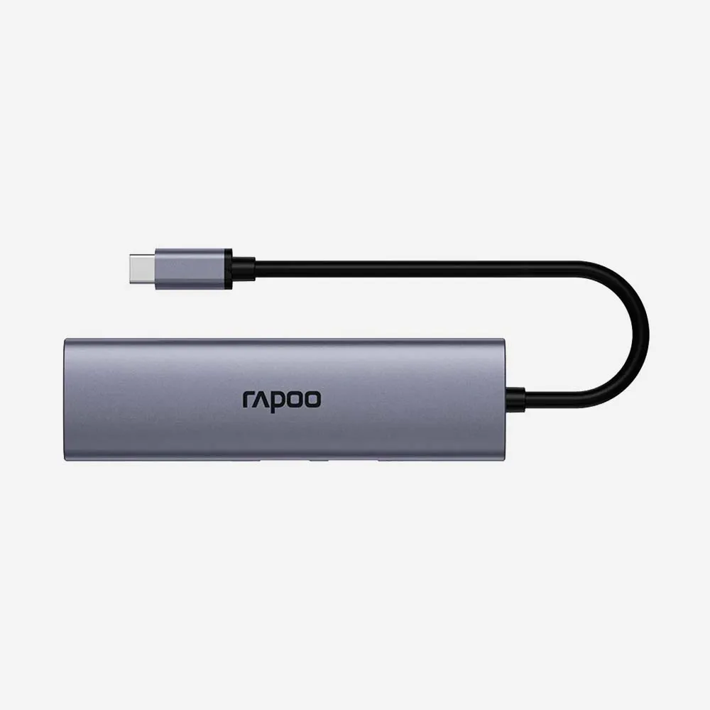 Rapoo XD61 USB-C 6 in 1 Multifunction Docking Station Silver Grey