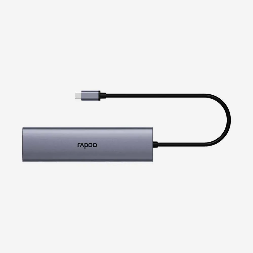 Rapoo XD71 USB-C 7 in 1 Multifunction Docking Station Silver Grey