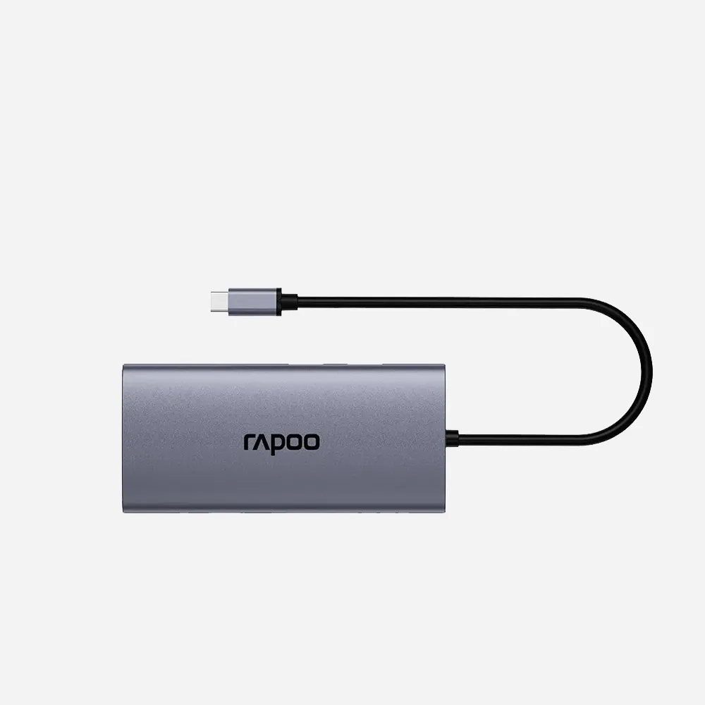 Rapoo XD101 USB-C 10 in 1 Multifunction Docking Station Silver Grey