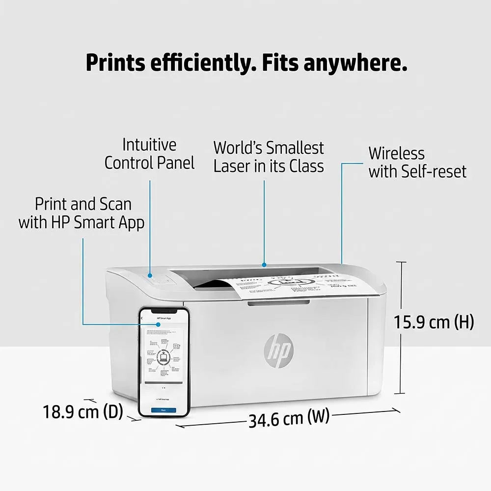 HP LaserJet M111w A4 Black & White Printer USB WiFi
