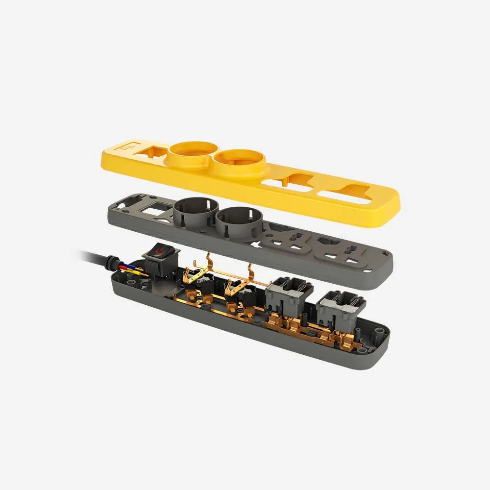 iLOCK 5028 Power Strip 2MK 2Schuko outlets 2m Black
