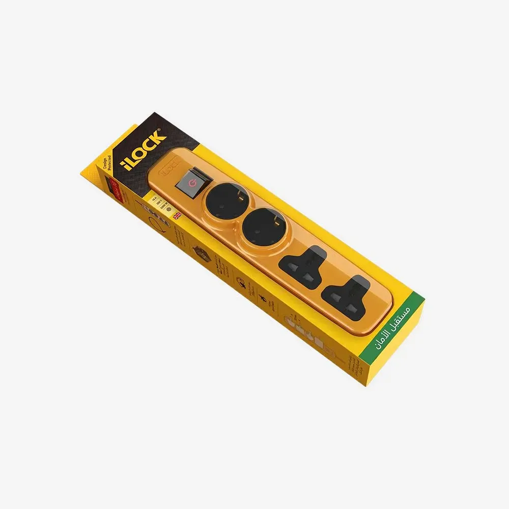 iLOCK 5028 Power Strip 2MK 2Schuko outlets 2m Black
