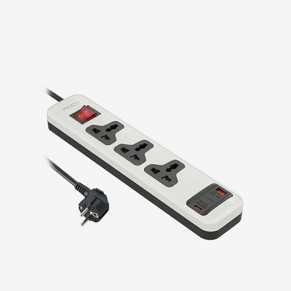 iLOCK 5109 Power Strip 3 Universal Outlets USB-C USB-A Fast Charging 2m