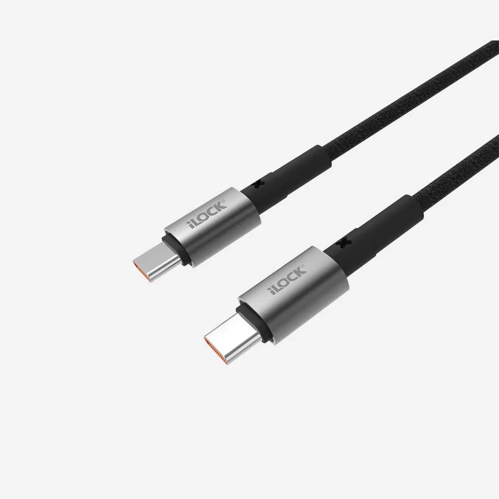 iLOCK 5089 USB-C to Type-C 65W Fast Charging Cable Ultra Durable Braided 1m