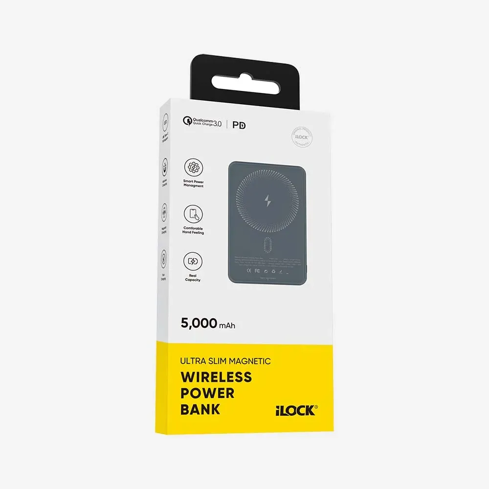 iLOCK 5136 Magnetic Wireless 5000mAh Power Bank