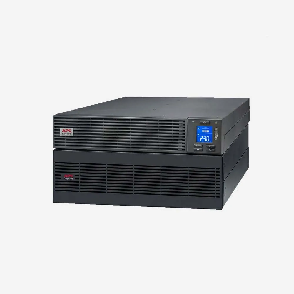 APC Easy SRV6KRILRK UPS On-Line 6kVA/6kW Rackmount 5U 230V Hard wire 3-wire(P+N+E) outlet Intelligent Card Slot LCD Exte