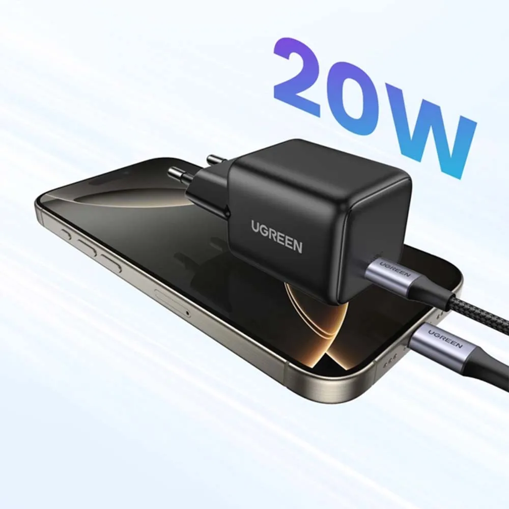 UGREEN 55553 X512 20W GaN Fast Wall Charger USB-C PD3.0 Gray