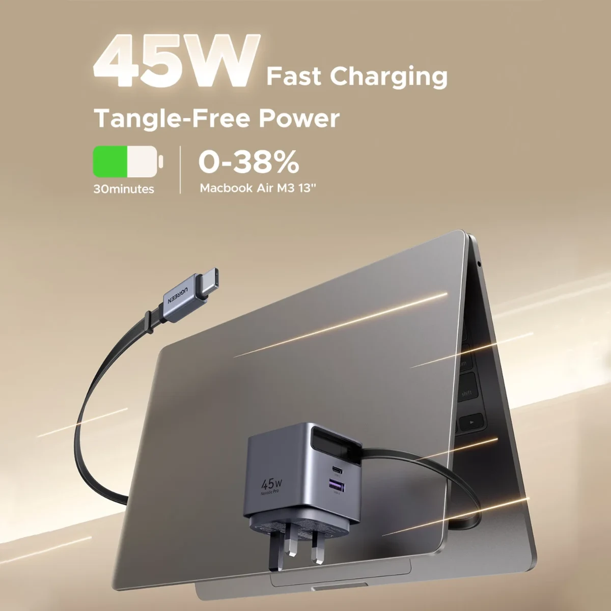 UGREEN 65822 45W Nexode Pro USB-C GaN Fast Wall Charger