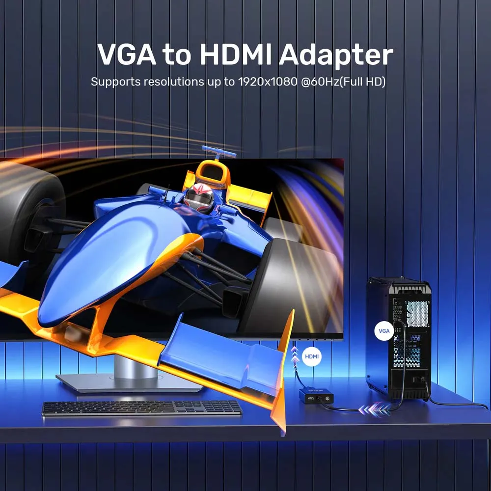 UNITEK V112ABK01 VGA to HDMI Adapter