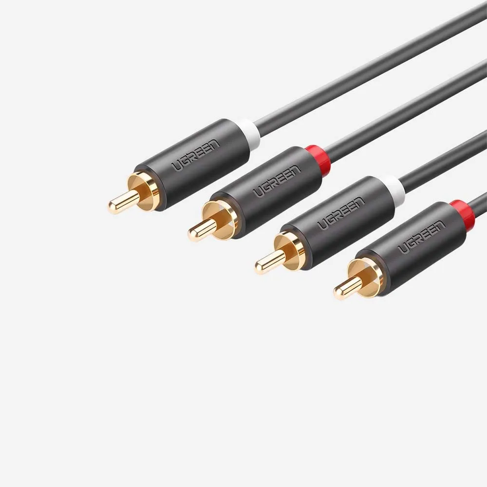 UGREEN 10520 2RCA Male to 2RCA Male Cable 5m Black