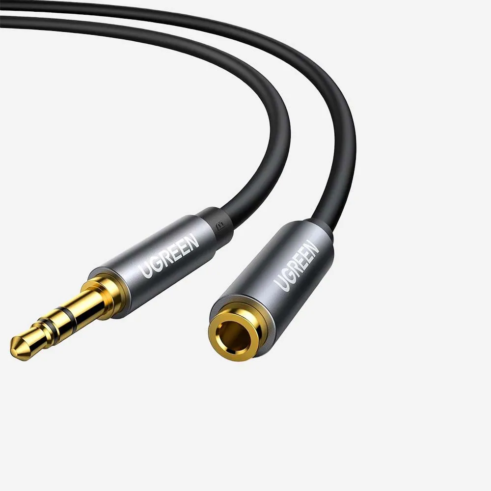 UGREEN 10592 Male to 3.5mm Female Extension Cable 1m Black