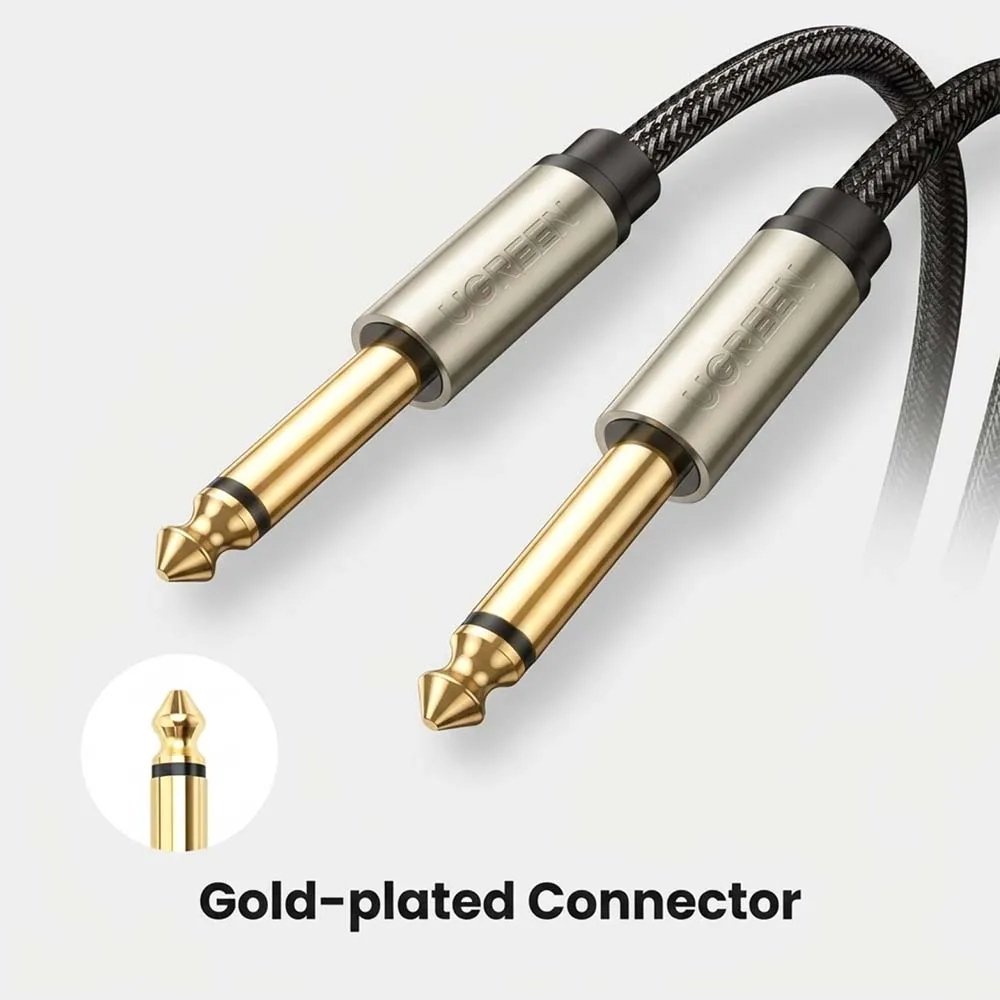 UGREEN 10638 6.5mm Male to Male Audio Cable Gray 2m