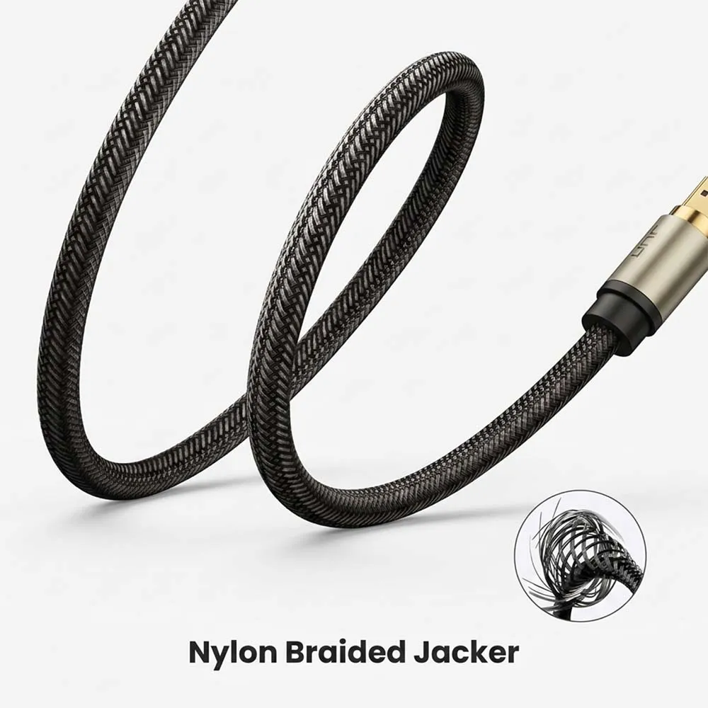 UGREEN 10638 6.5mm Male to Male Audio Cable Gray 2m