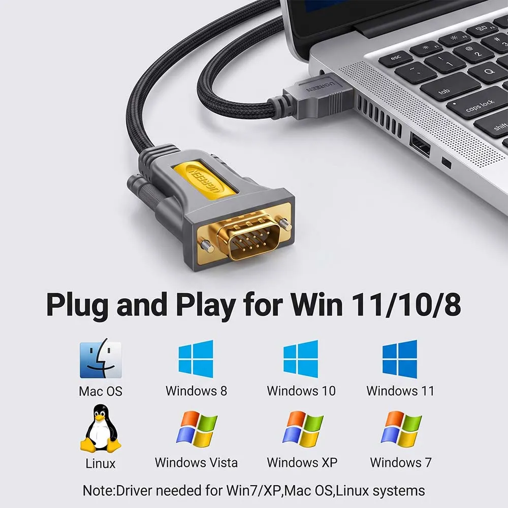 UGREEN 20223 USB to DB9 RS-232 Adapter Cable 3m
