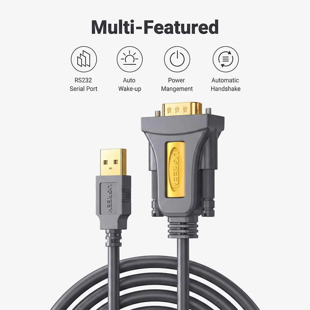 UGREEN 20223 USB to DB9 RS-232 Adapter Cable 3m
