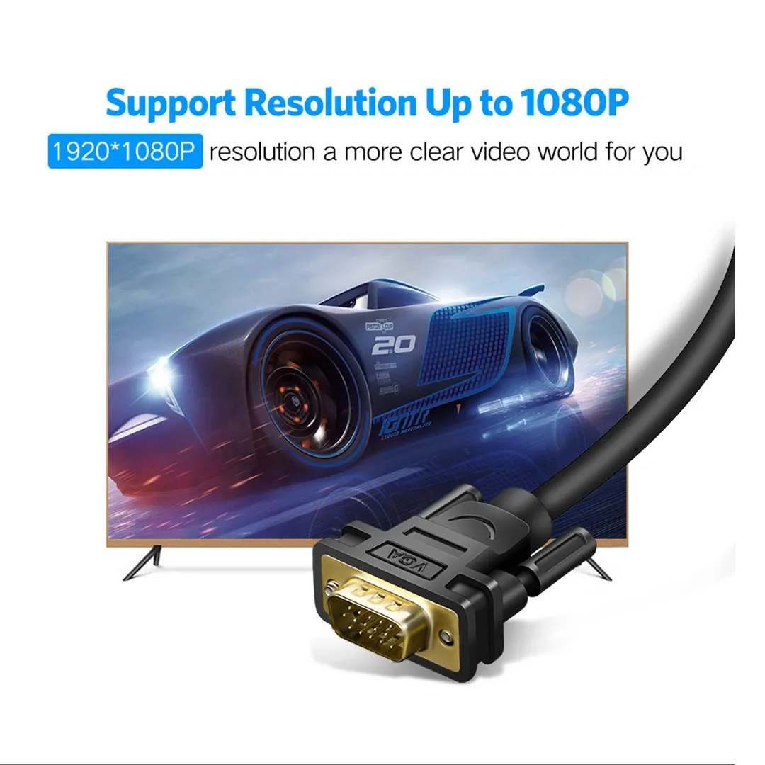 UGREEN 30449 HDMI to VGA Converter Cable 1.5m (Black)
