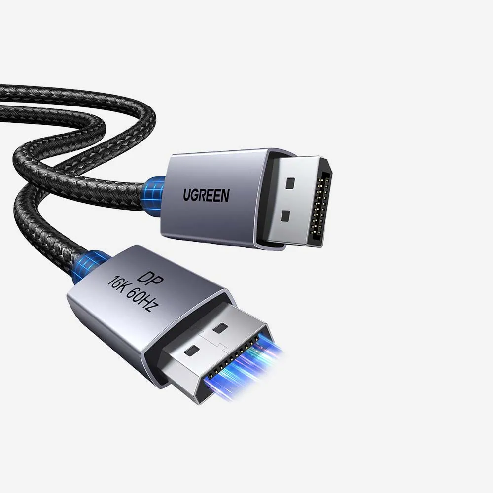 UGREEN 55568 DisplayPort 16K Cable Male to Male Aluminum Alloy Shell 2m