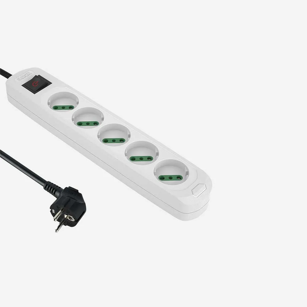 iLock 5076 Power strip 5 Schuko outlets 1.5 m