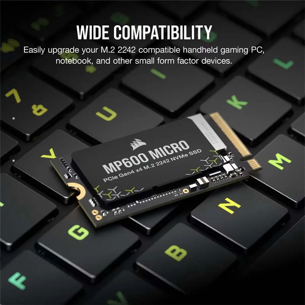 CORSAIR MP600 MICRO 1TB PCIe 4.0 (Gen4) x4 NVMe M.2 2242 Internal SSD