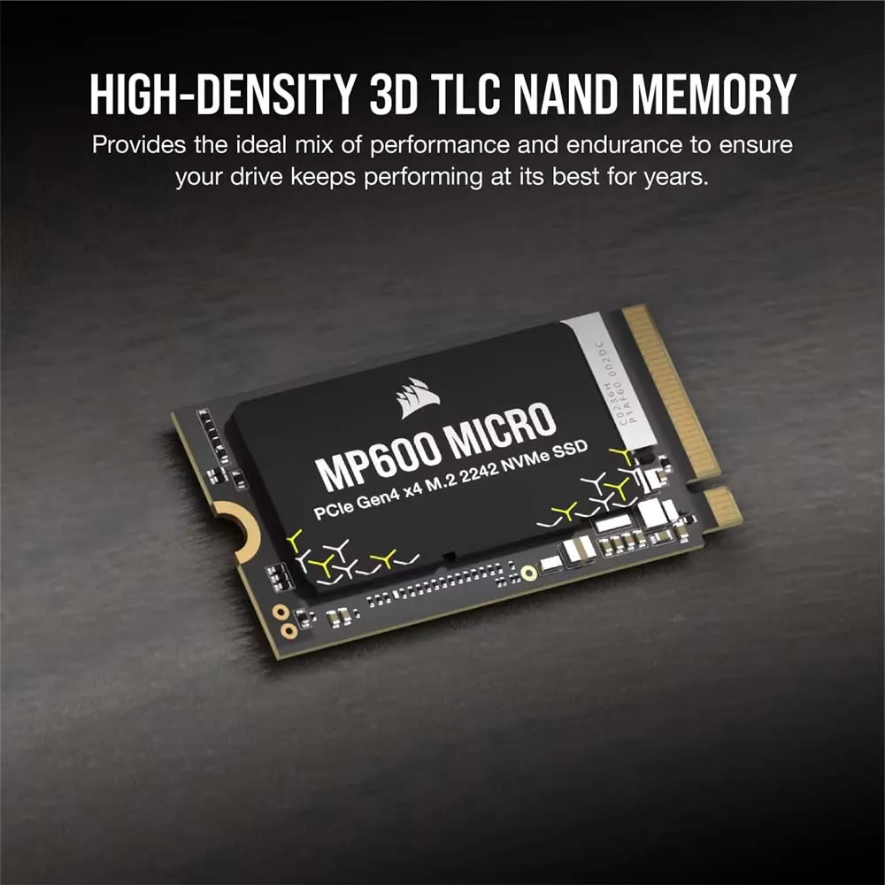 CORSAIR MP600 MICRO 1TB PCIe 4.0 (Gen4) x4 NVMe M.2 2242 Internal SSD