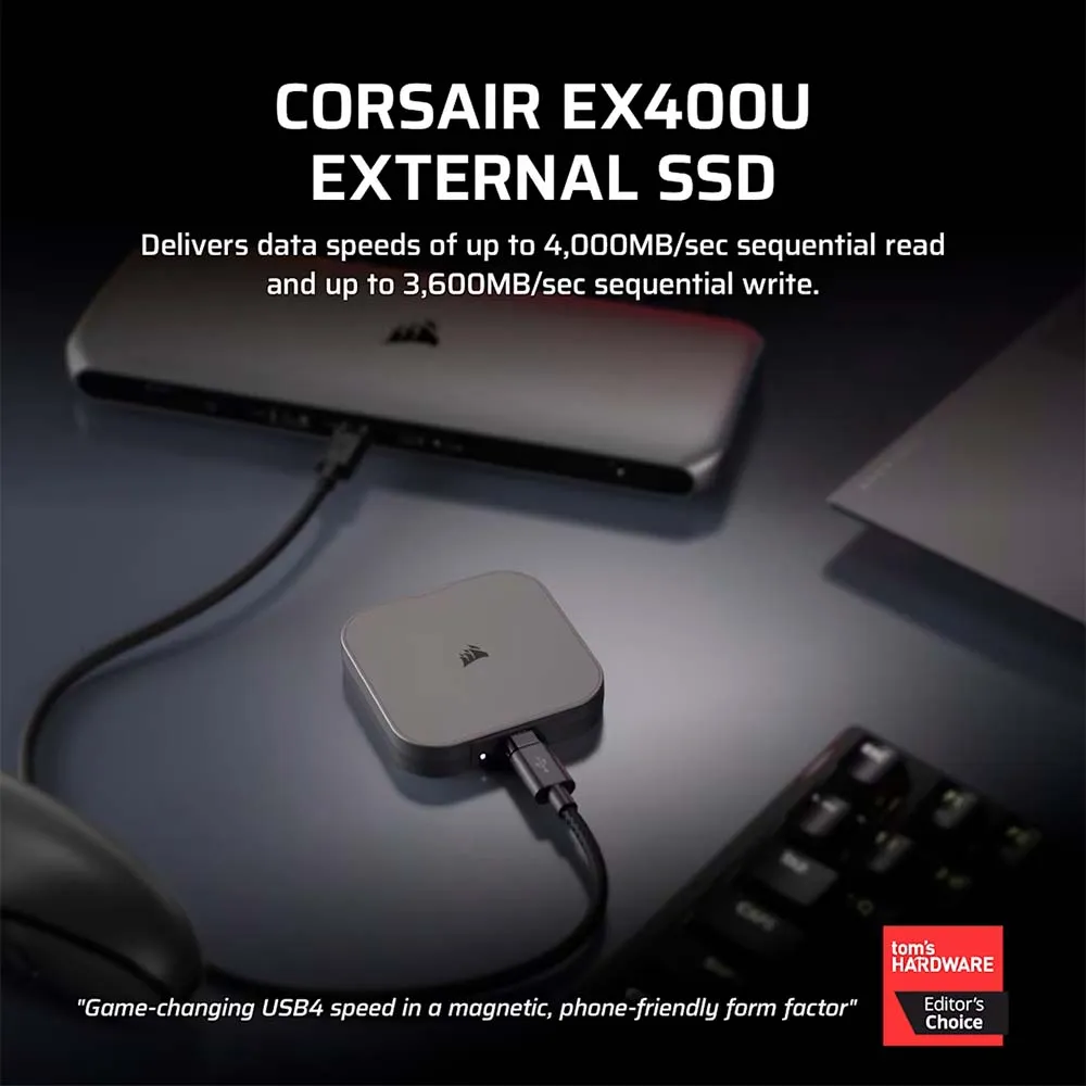 CORSAIR EX400U 2TB USB4 External SSD