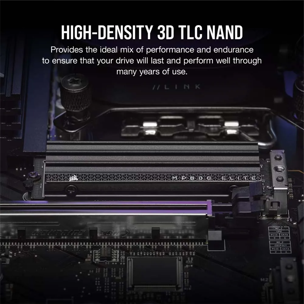 CORSAIR MP600 ELITE 4TB PCIe Gen4x4 NVMe M.2 SSD with Heatsink