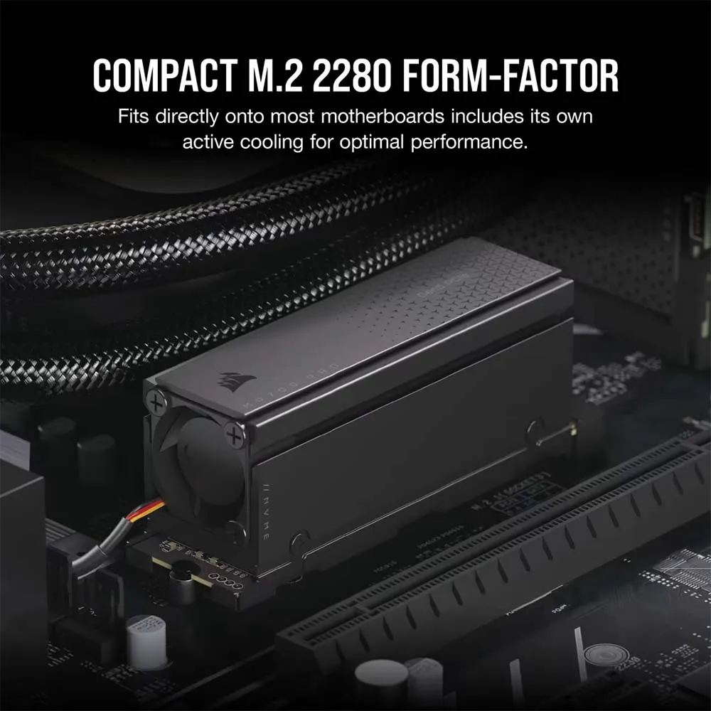 CORSAIR MP700 Pro 4TB PCIe Gen 5x4 NVMe M.2 SSD with Cooler
