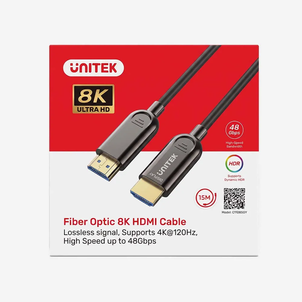 UNITEK C11085GY01-15M Fiber Optic 8K HDMI Cable