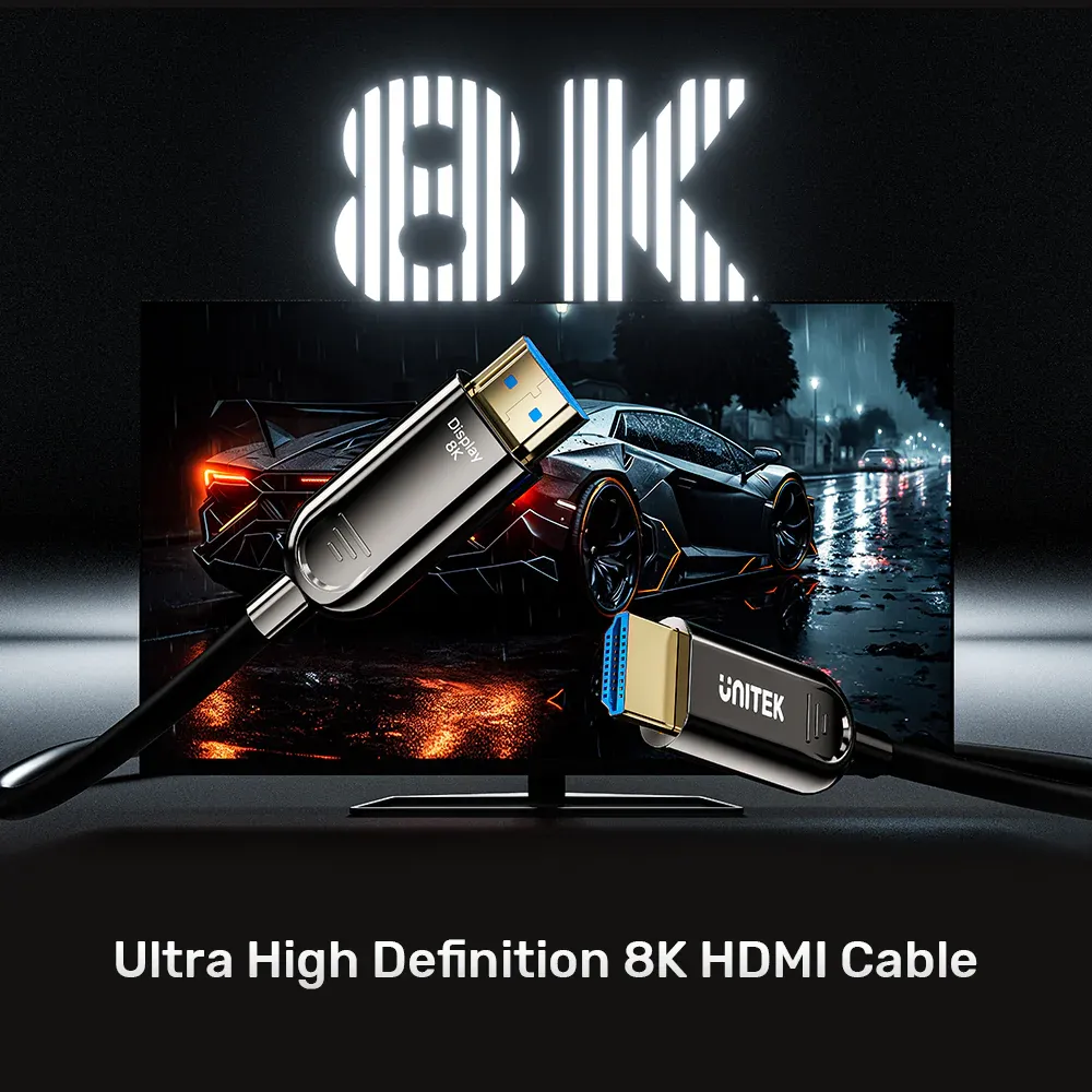 UNITEK C11085GY01-100M Fiber Optic 8K HDMI Cable