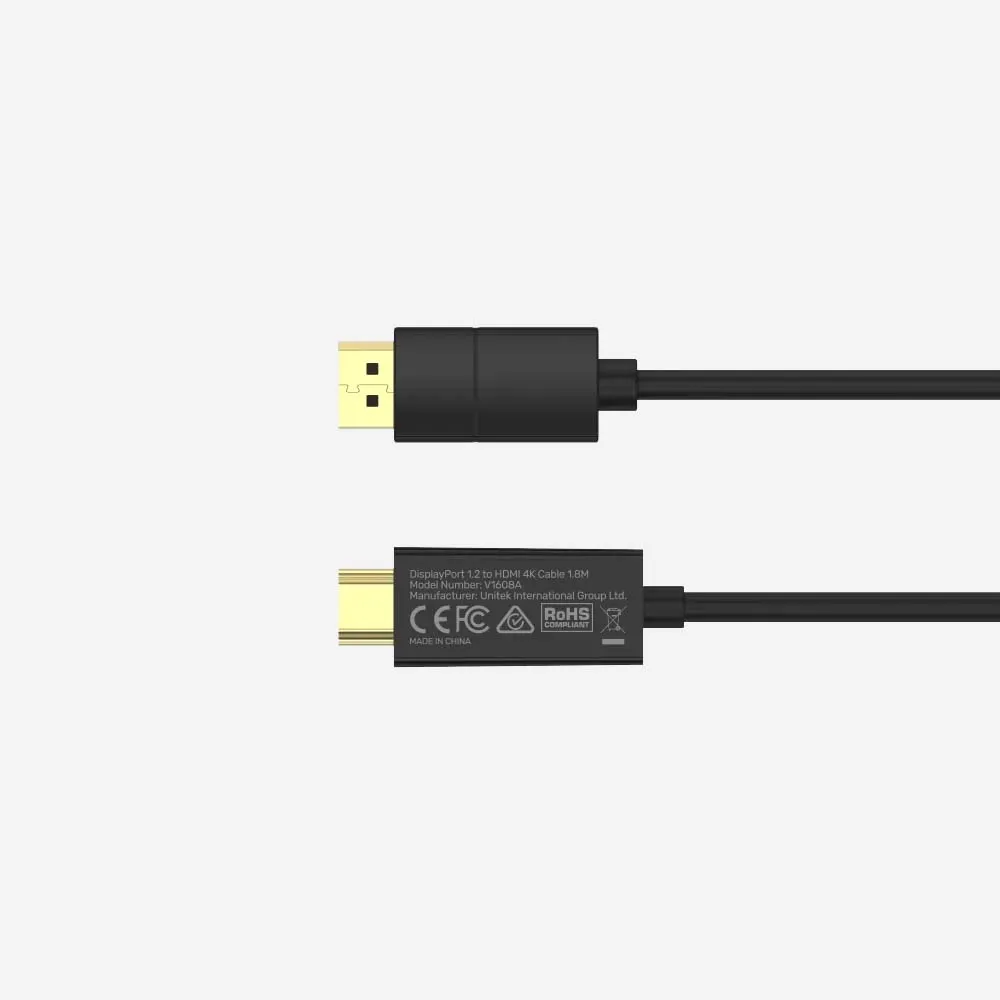 UNITEK V1608A DP 1.2 to HDMI 4K Cable 1.8M