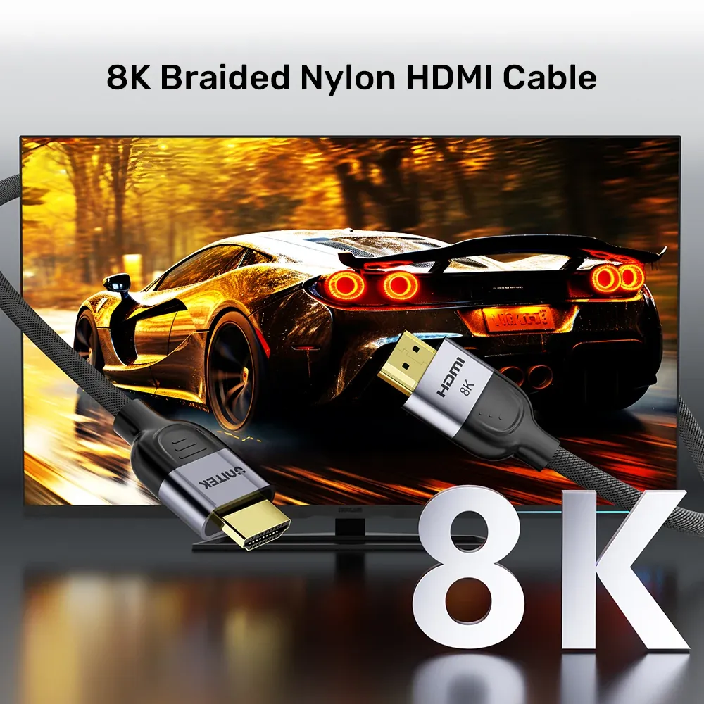 UNITEK C11093RGY01-5M 8K Braided Nylon HDMI Cable