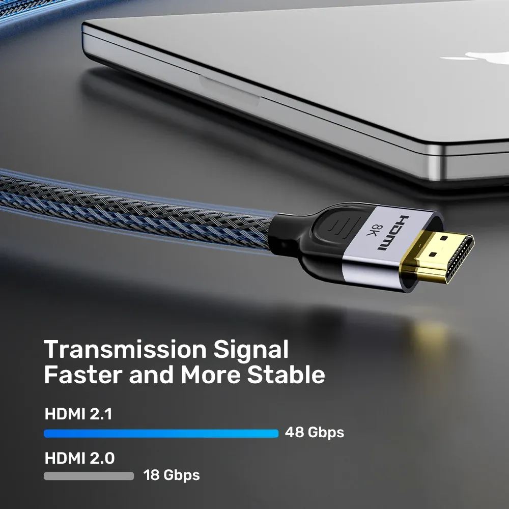 UNITEK C11093RGY01-5M 8K Braided Nylon HDMI Cable