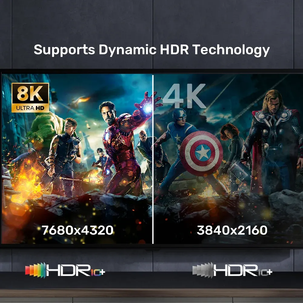 UNITEK C11086GY01-1M Gaming 8K@60Hz HDMI 2.1 Cable